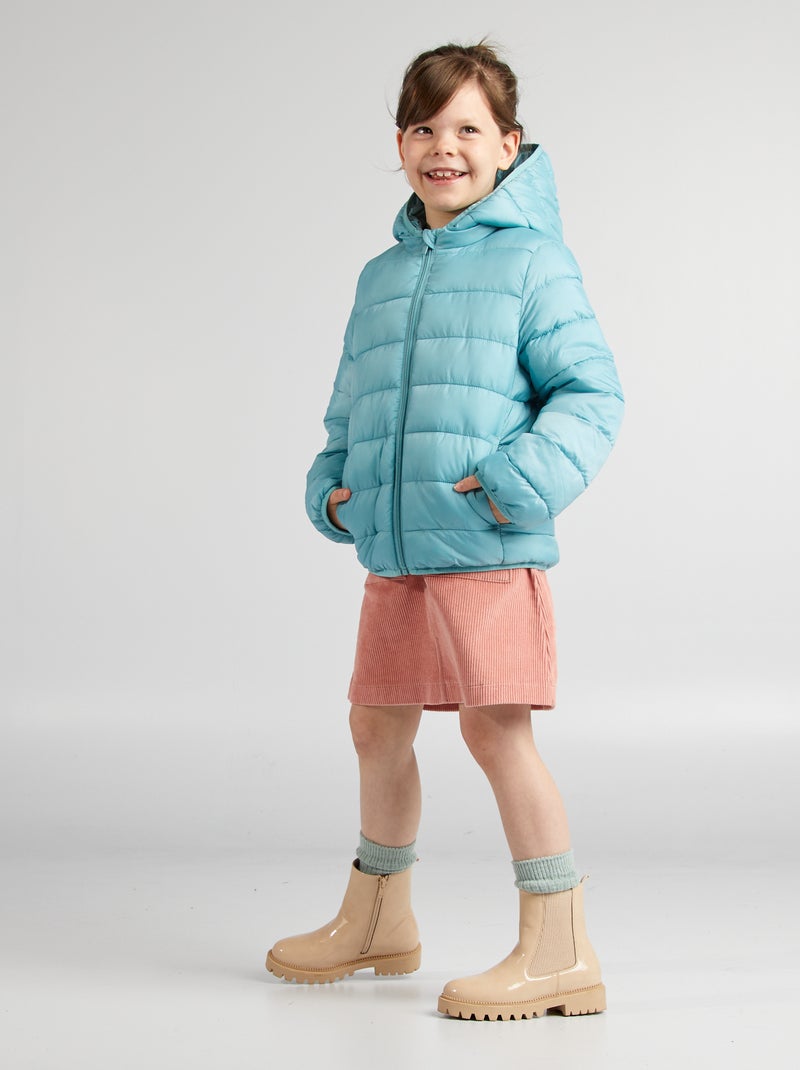 Doudoune matelassée avec capuche Bleu - Kiabi