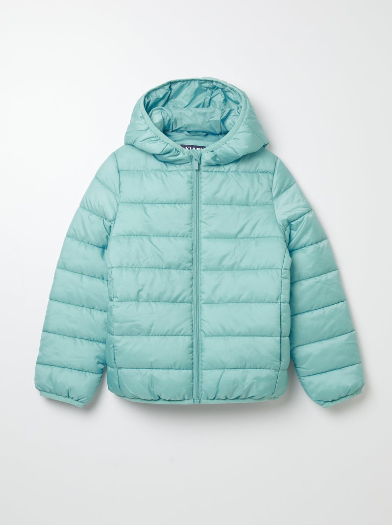 Doudoune matelassée avec capuche Bleu - Kiabi