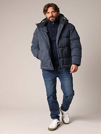 Doudoune matelassée avec capuche et doublure contrastée
'Deeluxe'