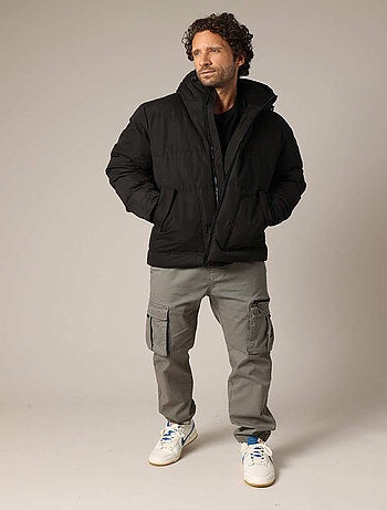 Doudoune matelassée avec capuche et doublure contrastée
'Deeluxe'