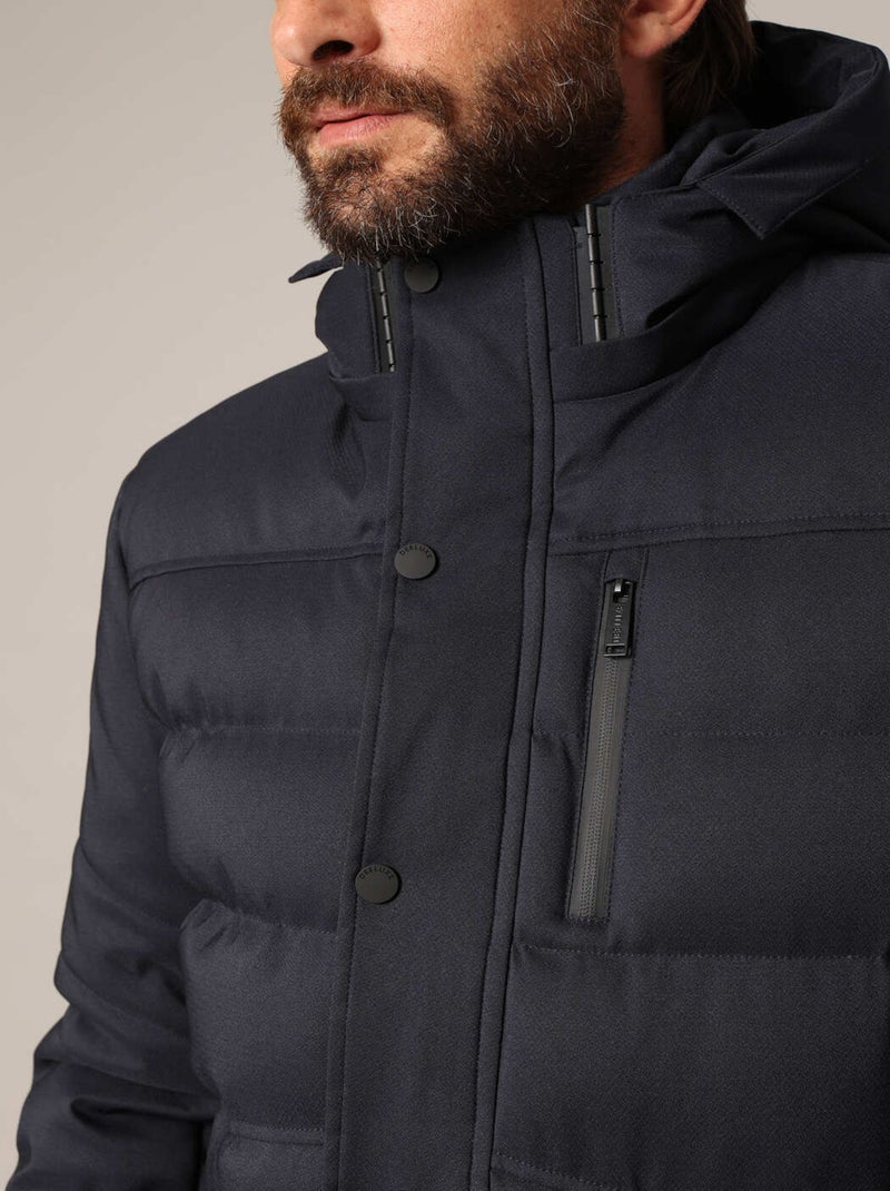 Doudoune matelassée avec capuche et poches zippées 'Deeluxe' Bleu marine - Kiabi