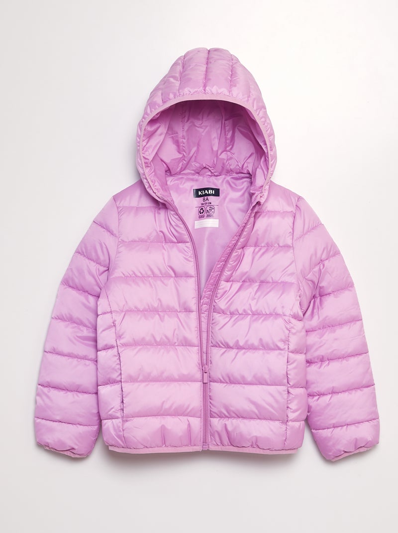 Doudoune matelassée avec capuche Rose - Kiabi
