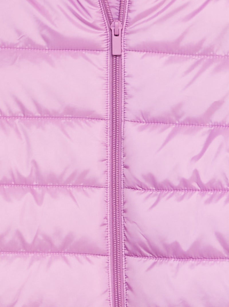Doudoune matelassée avec capuche Rose - Kiabi