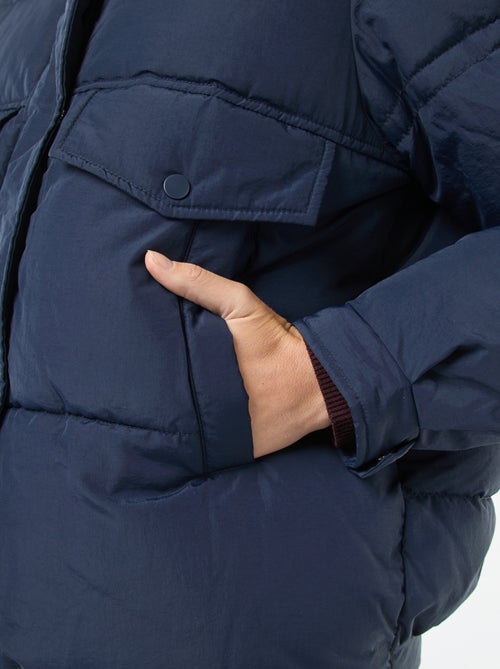 Doudoune matelassée avec col effet mouton - Kiabi