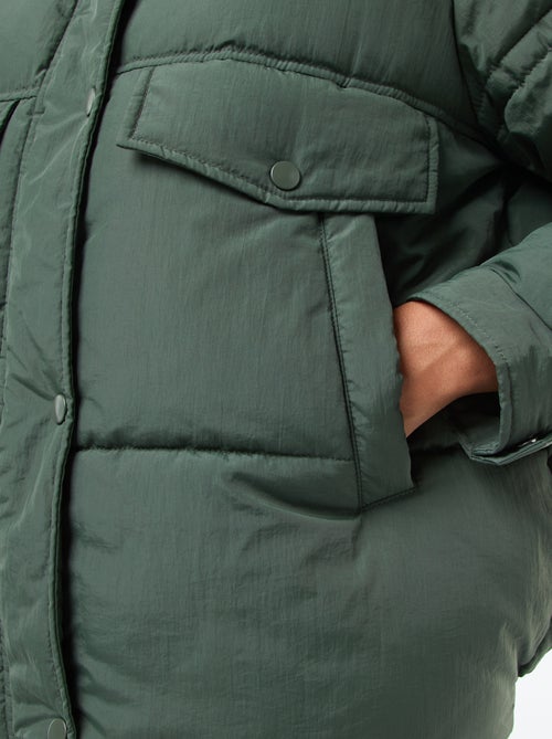 Doudoune matelassée avec col effet mouton - Kiabi