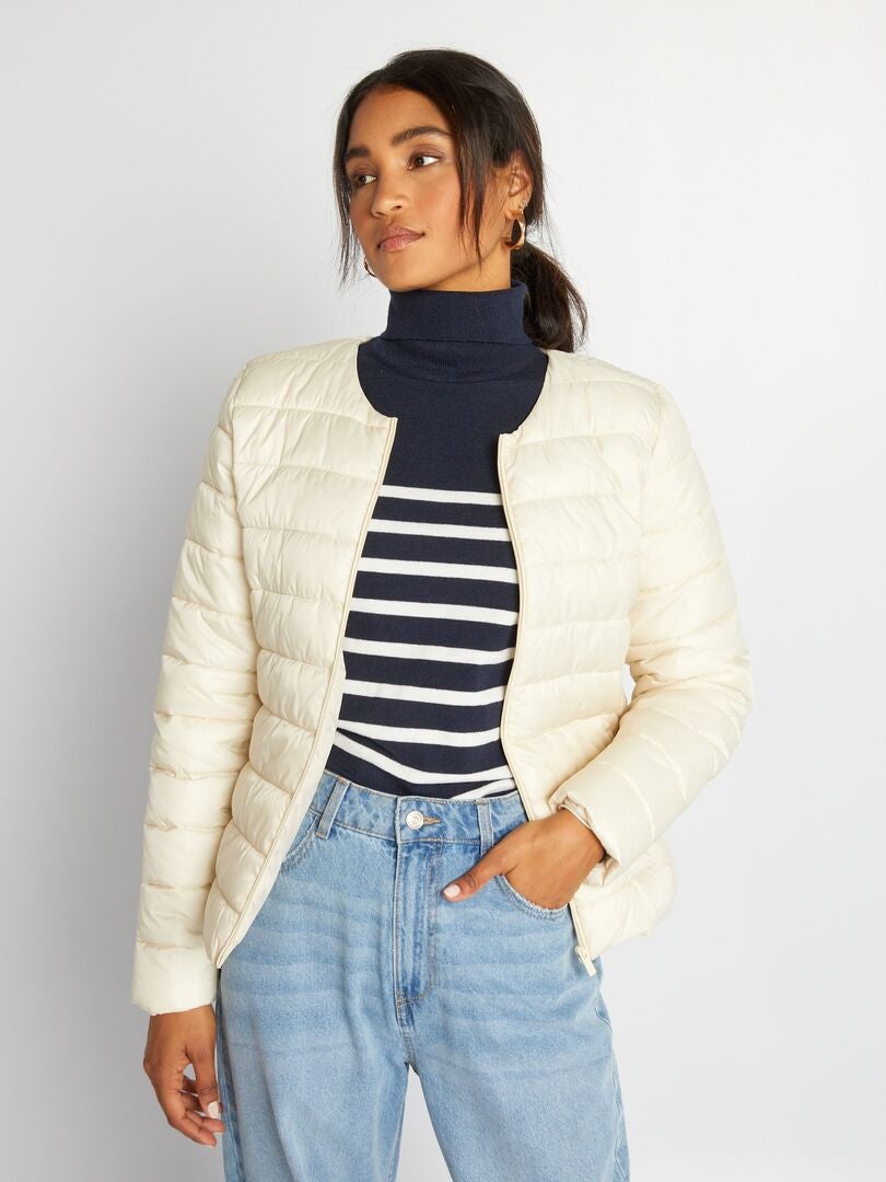 Doudoune matelassée beige - Kiabi