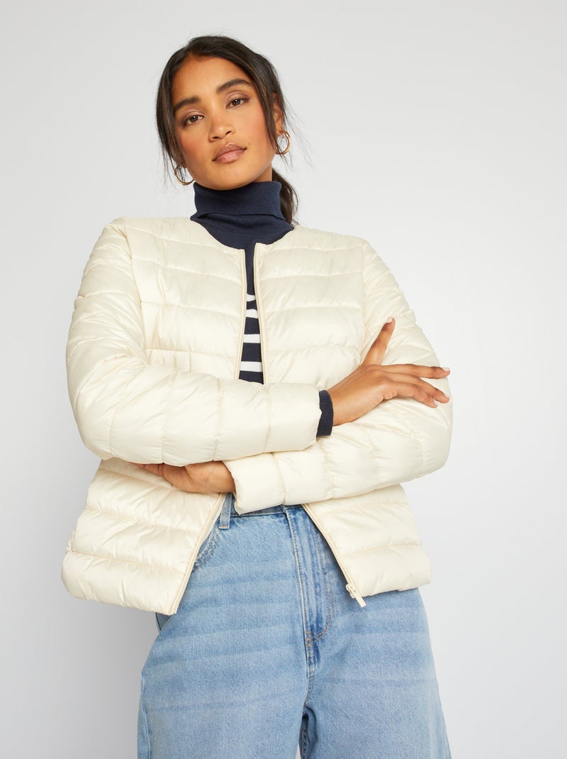 Doudoune matelassée beige - Kiabi