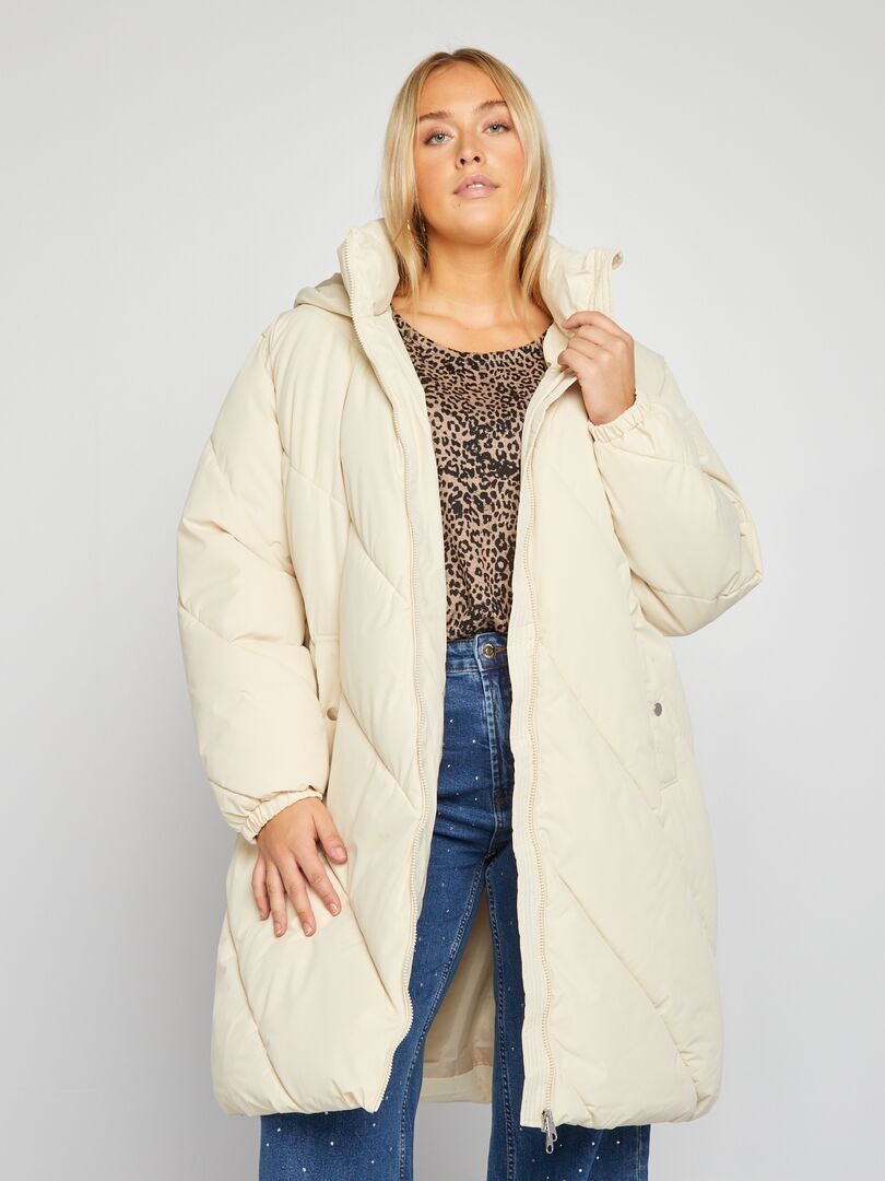 Doudoune matelass?�e - beige - Kiabi - 65.00�?�