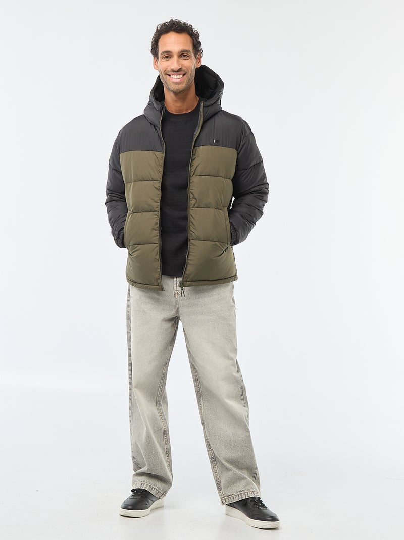 Doudoune matelassée bicolore 'JJ Rebel' Kaki - Kiabi