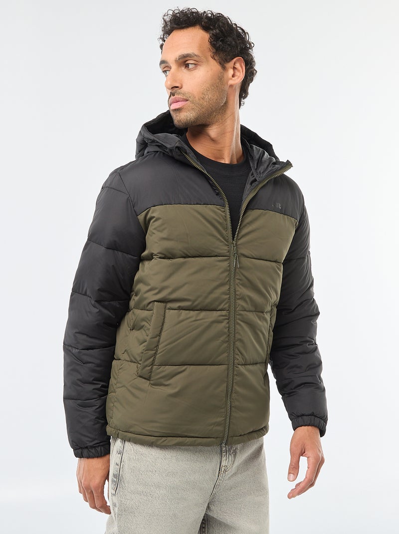 Doudoune matelassée bicolore 'JJ Rebel' Kaki - Kiabi