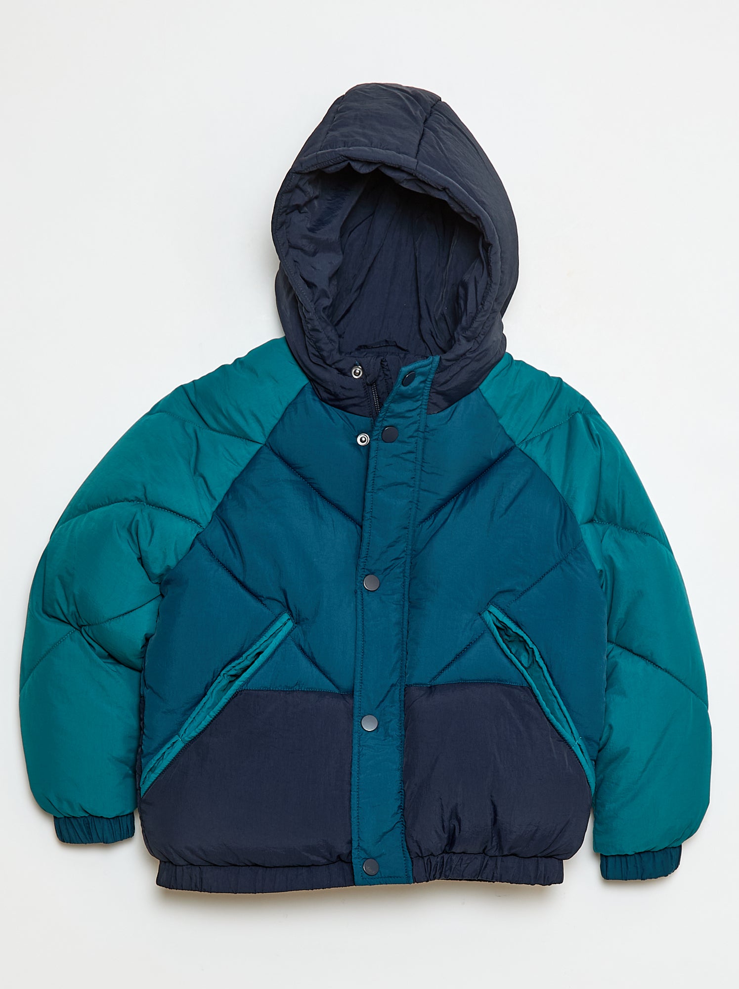 Manteau D'hiver Enfant Garçon - Doudoune Matelassée Avec Capuche Amovible - Coupe-vent Et Chaud - Taille 3-4 Ans à 12-13 Ans - 6