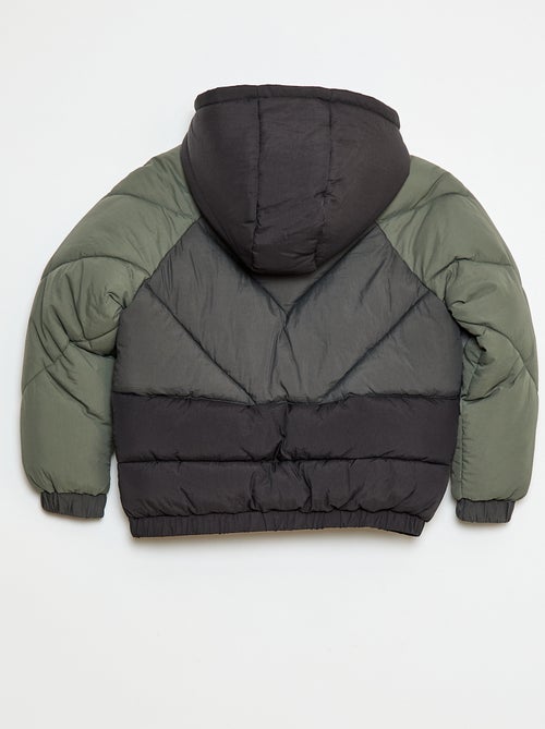 Doudoune matelassée color bloc déperlante - Kiabi