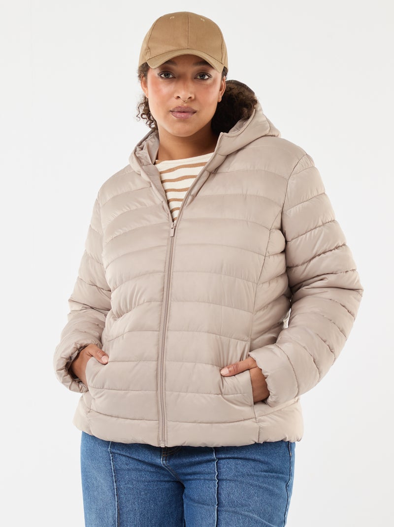 Doudoune matelassée déperlante Beige - Kiabi