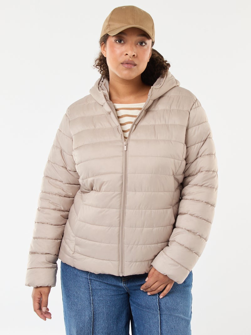 Doudoune matelassée déperlante Beige - Kiabi