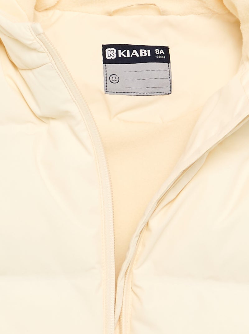 Doudoune matelassée doublée Blanc - Kiabi