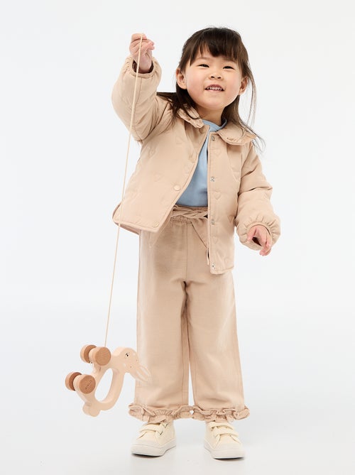 Doudoune matelassée en cœurs - Kiabi