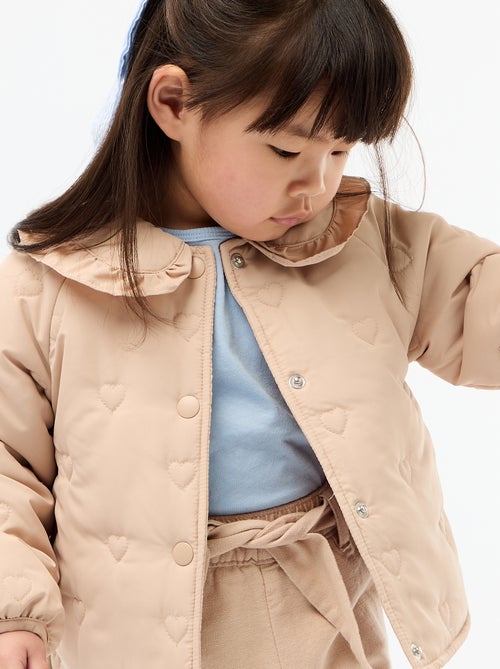 Doudoune matelassée en cœurs - Kiabi