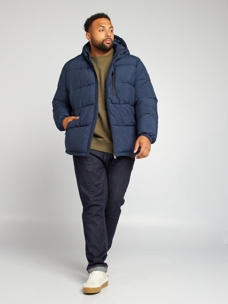 Doudoune matelassée large et déperlante Bleu - Kiabi