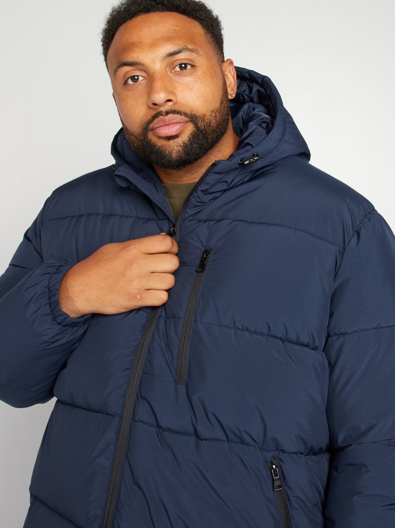 Doudoune matelassée large et déperlante Bleu - Kiabi