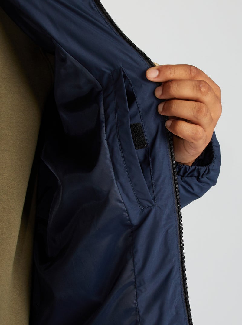 Doudoune matelassée large et déperlante Bleu - Kiabi