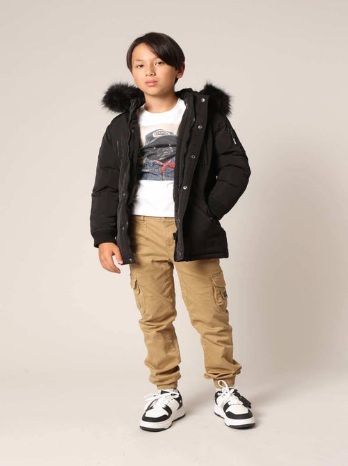 Doudoune matelassée pour garçon avec capuche et poches pratiques 'Deeluxe' - Kiabi