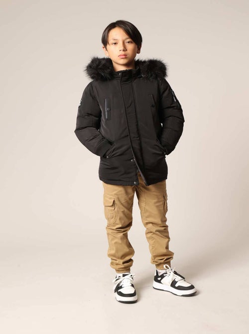 Doudoune matelassée pour garçon avec capuche et poches pratiques 'Deeluxe' - Kiabi