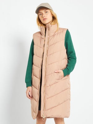Gilet Sans Manches Matelassé Femme - Coupe Oversize, Col Montant, Léger Et Chaud Pour L'hiver