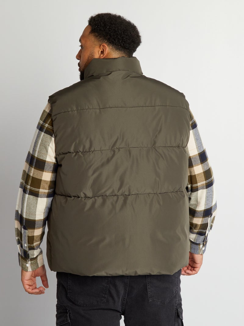 Doudoune matelassée sans manches Kaki - Kiabi