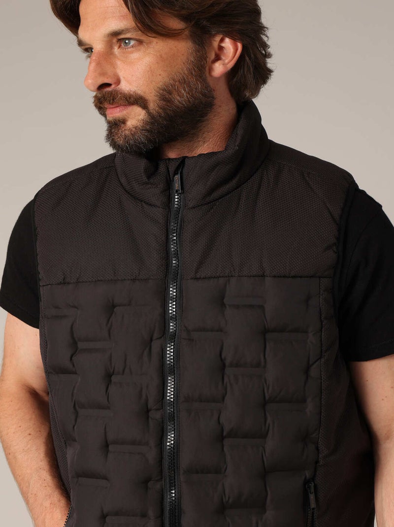 Doudoune matelassée zippée sans manches 'Deeluxe' Noir - Kiabi