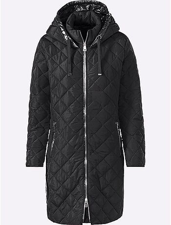 Doudoune Mélange De Matières Tendance - Taille Standard - Helline