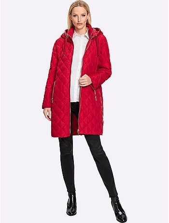 Doudoune Mélange De Matières Tendance - Taille Standard - Helline
