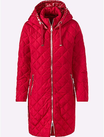 Doudoune Mélange De Matières Tendance - Taille Standard - Helline