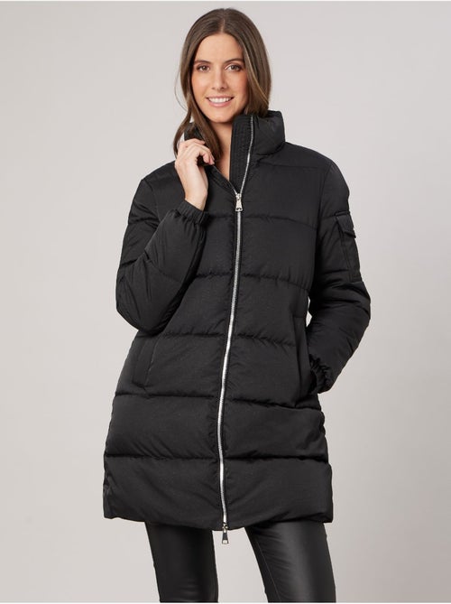 Doudoune mi-cuisse regular femme col montant 'deeluxe' - Kiabi Doudoune mi-cuisse regular femme col montant 'deeluxe' - Kiabi