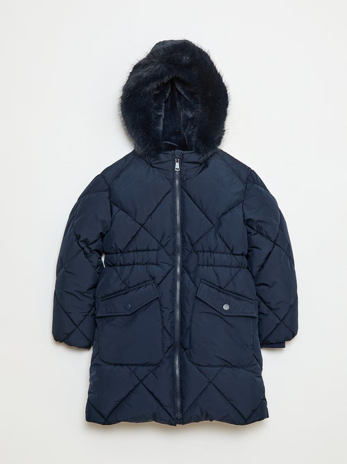 Doudoune mi-longue chaude déperlante - Kiabi