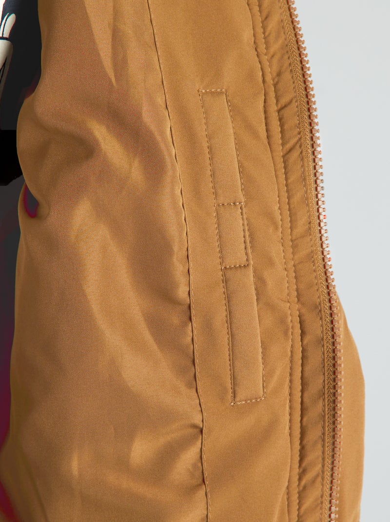 Doudoune mi-longue déperlante Beige - Kiabi