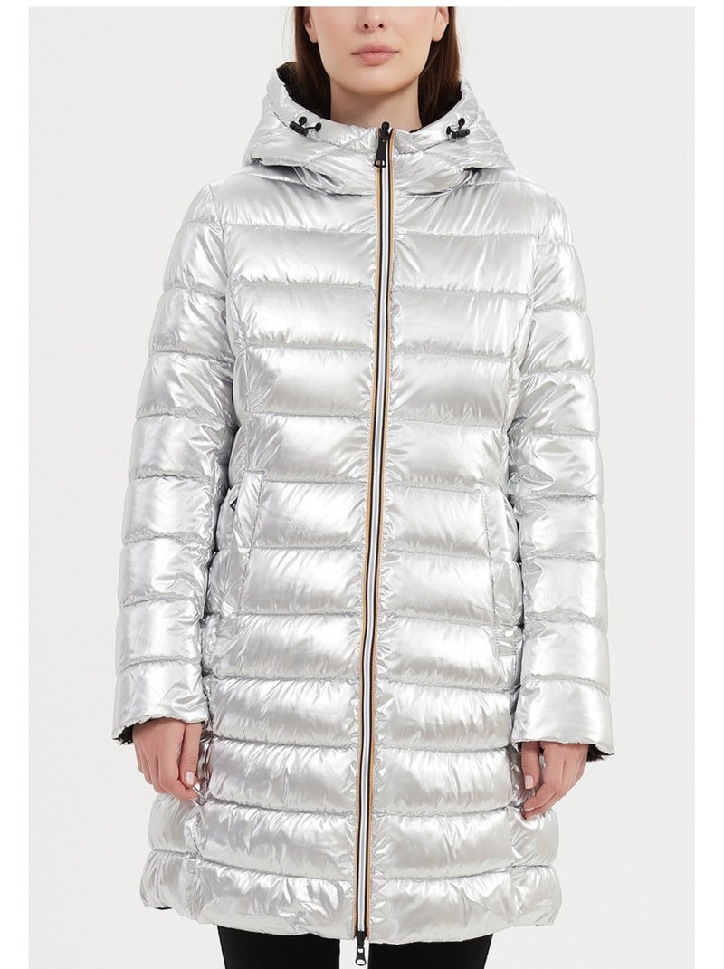 Doudoune Mi Longue Kebello Blanc - Kiabi