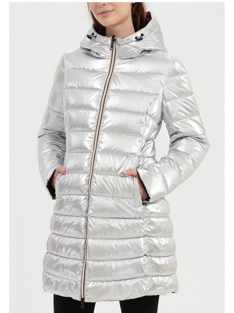 Doudoune Mi Longue Kebello Blanc - Kiabi