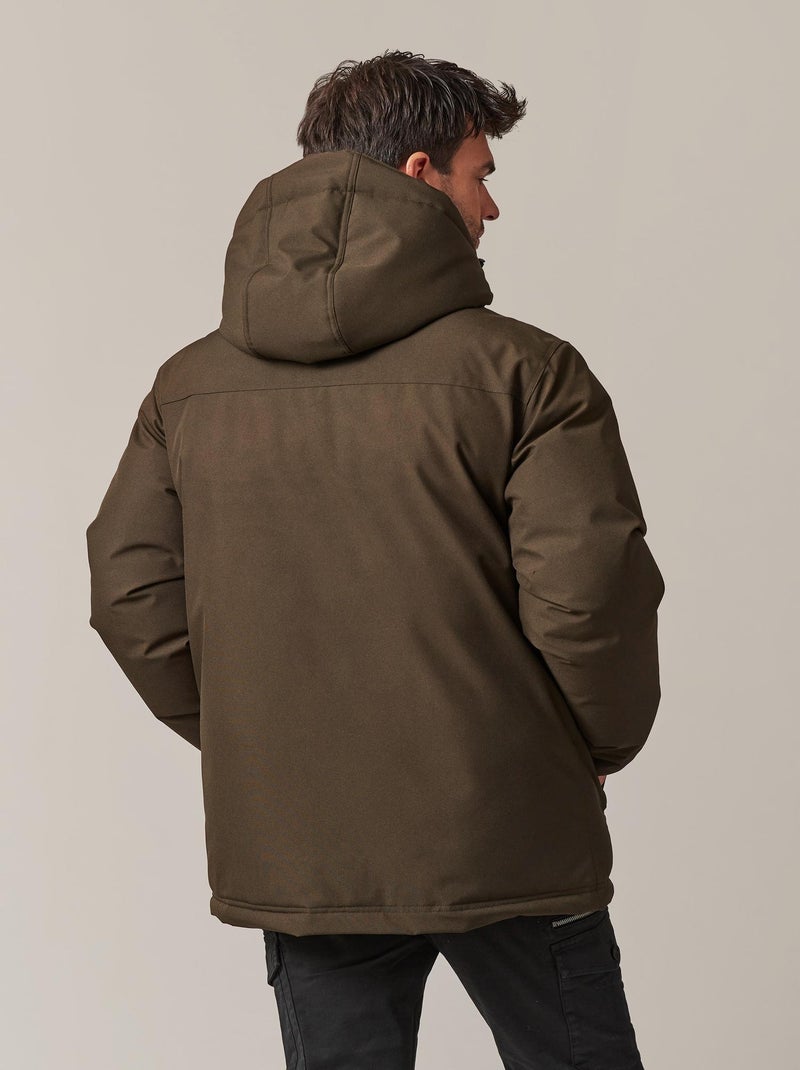 Doudoune mi-longue molletonnée pour homme 'Deeluxe' Marron chocolat - Kiabi