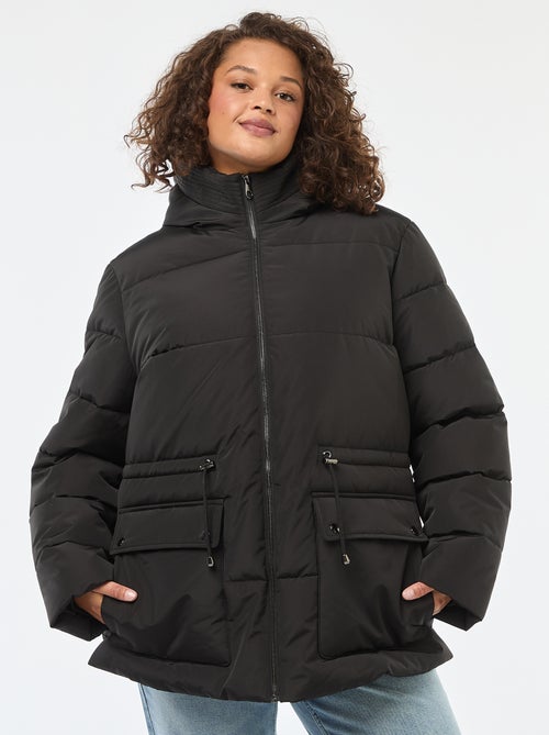 Doudoune mi-longue uni - Kiabi