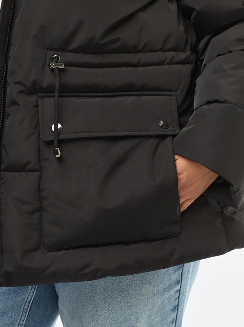 Doudoune mi-longue uni - Kiabi