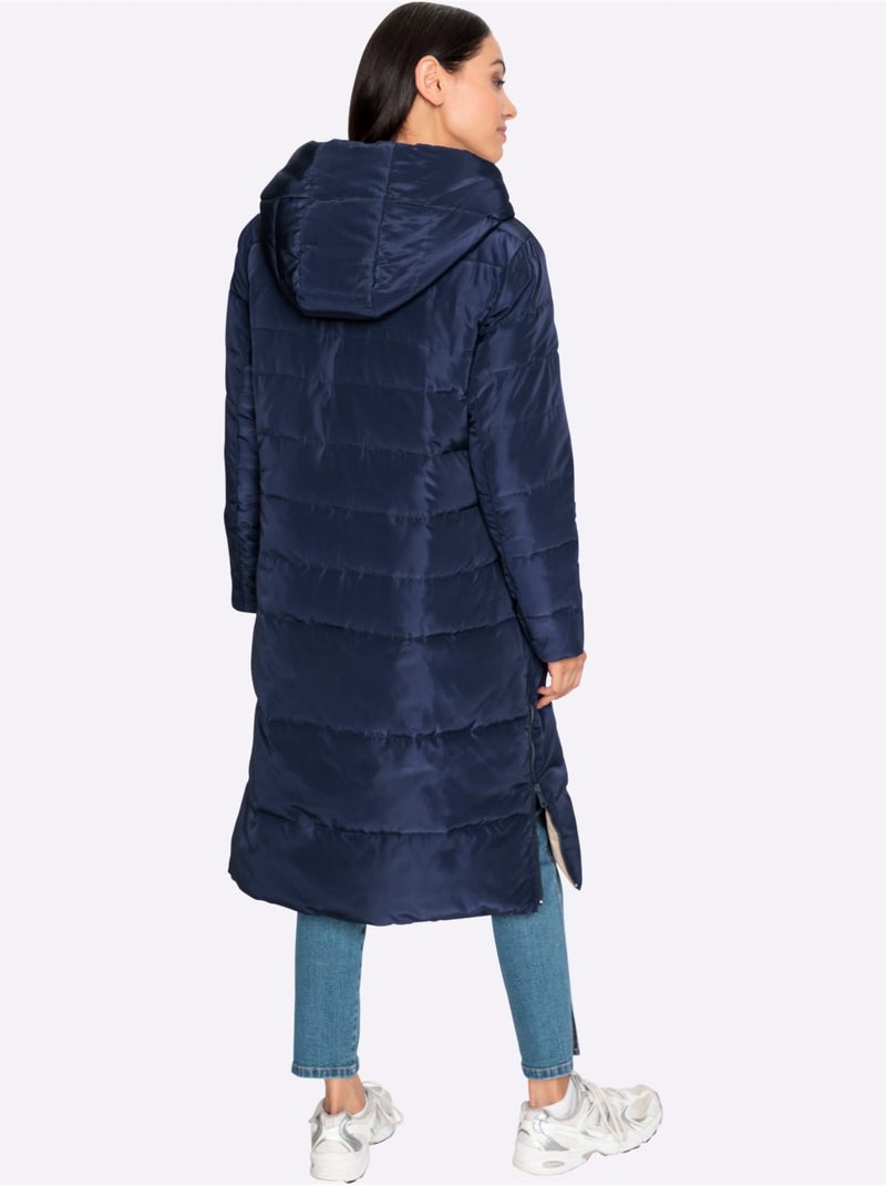 Doudoune modèle réversible - taille standard - helline Bleu Beige - Kiabi