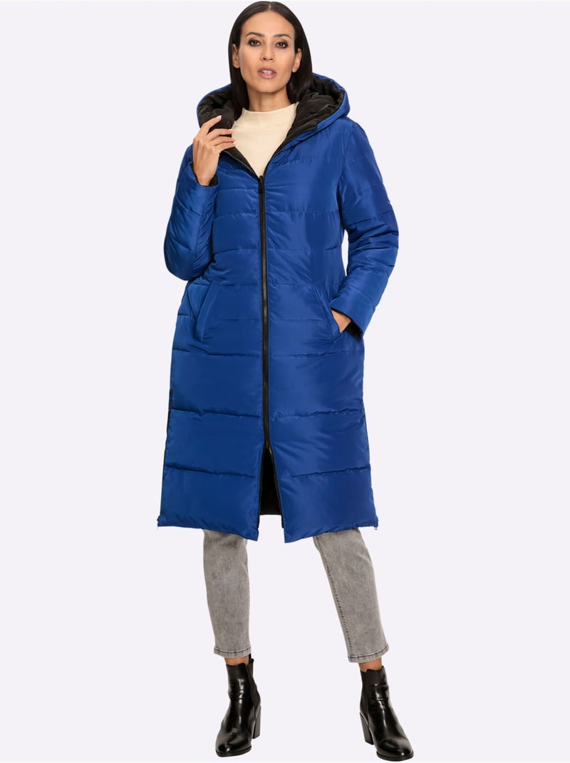 Doudoune modèle réversible - taille standard - helline Noir Bleu - Kiabi