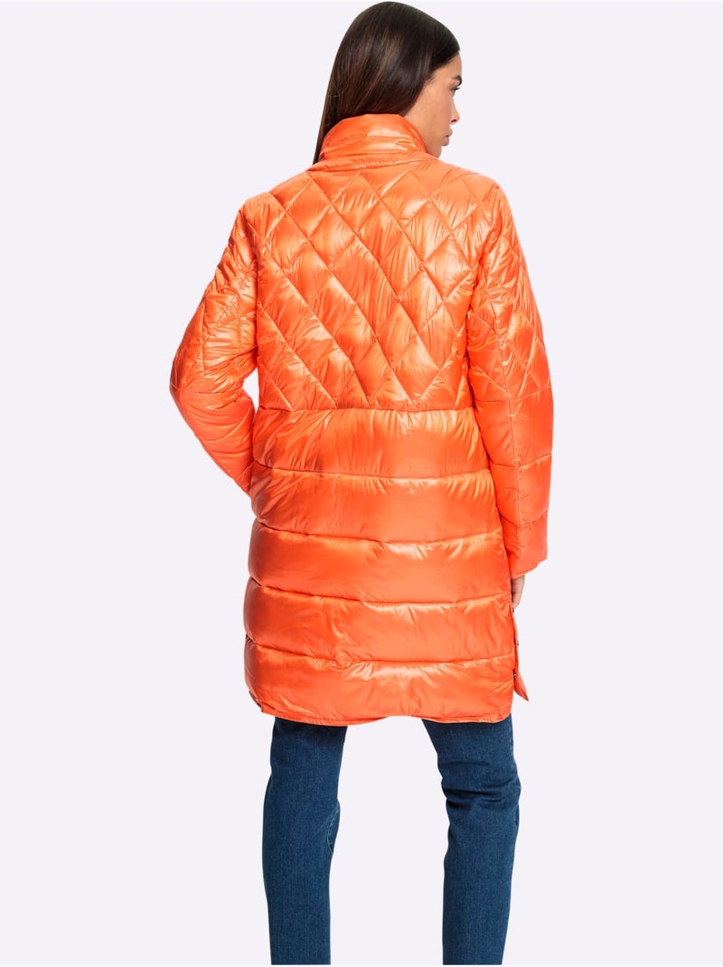 Doudoune motif matelassé - taille standard - helline Orange - Kiabi