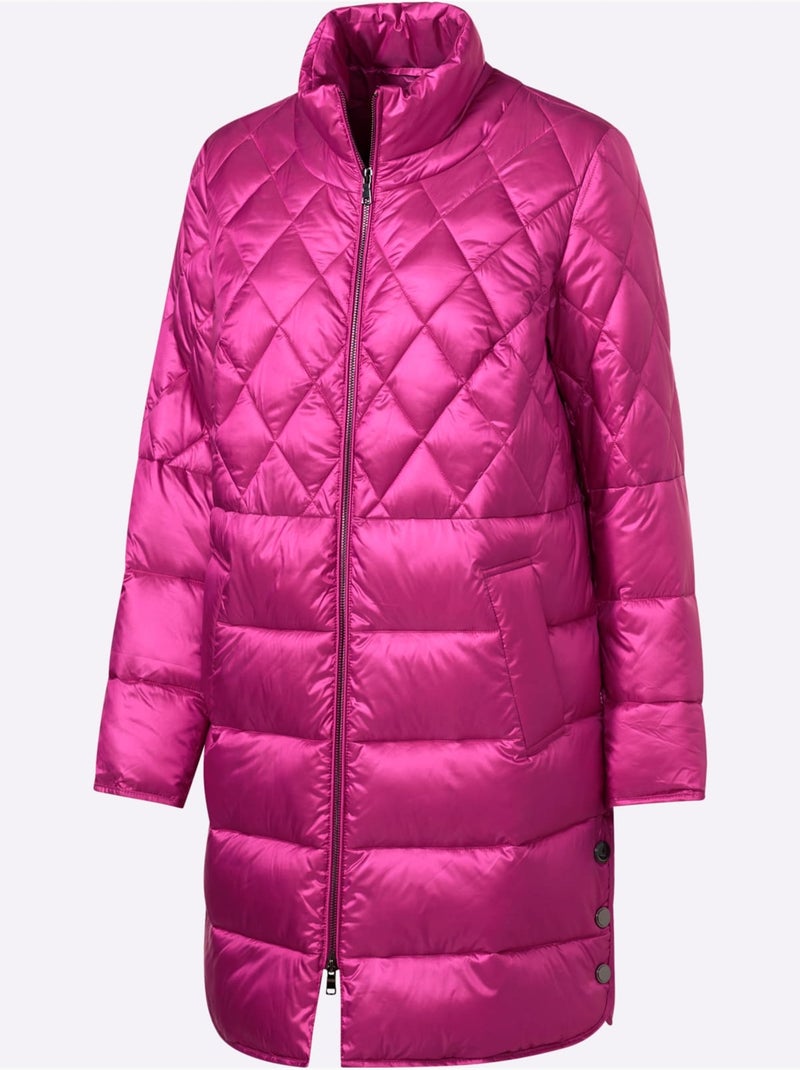 Doudoune motif matelassé - taille standard - helline Rose fushia - Kiabi