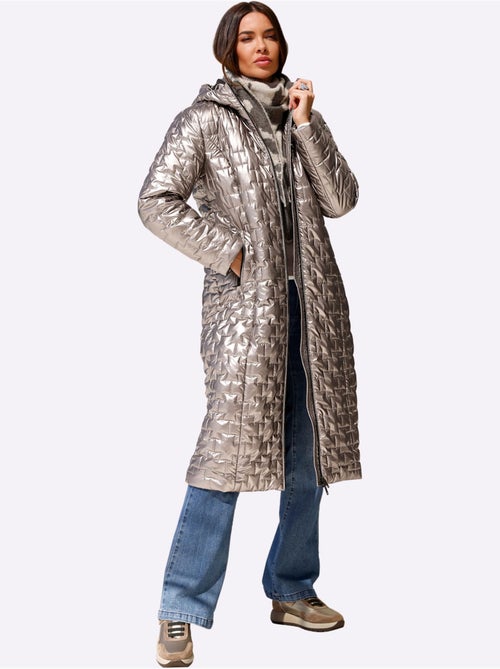 Doudoune motif matelassé tendance - taille standard - helline - Kiabi Doudoune motif matelassé tendance - taille standard - helline - Kiabi