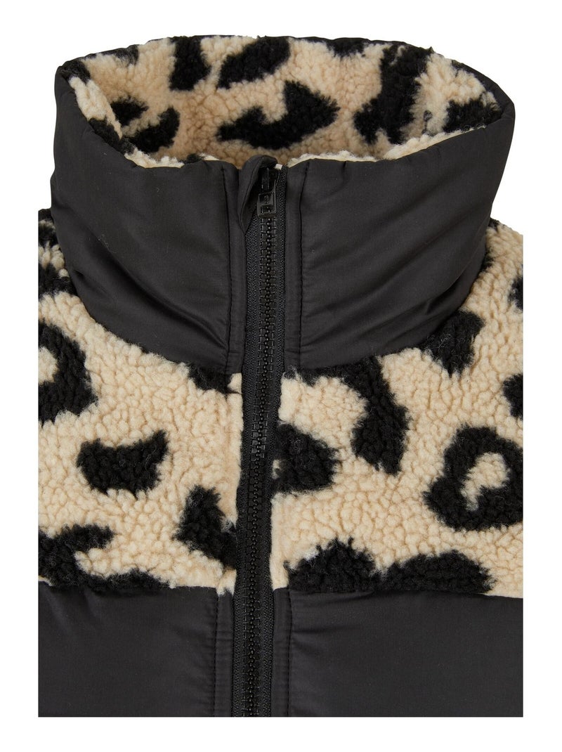 Doudoune motif/style imprimé léopard - urban classics Noir - Kiabi