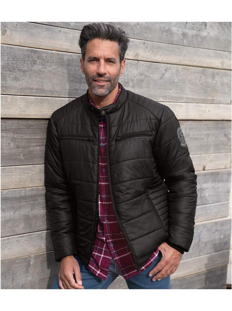 Doudoune Multipoche Biker   - ATLAS FOR MEN Noir - Kiabi