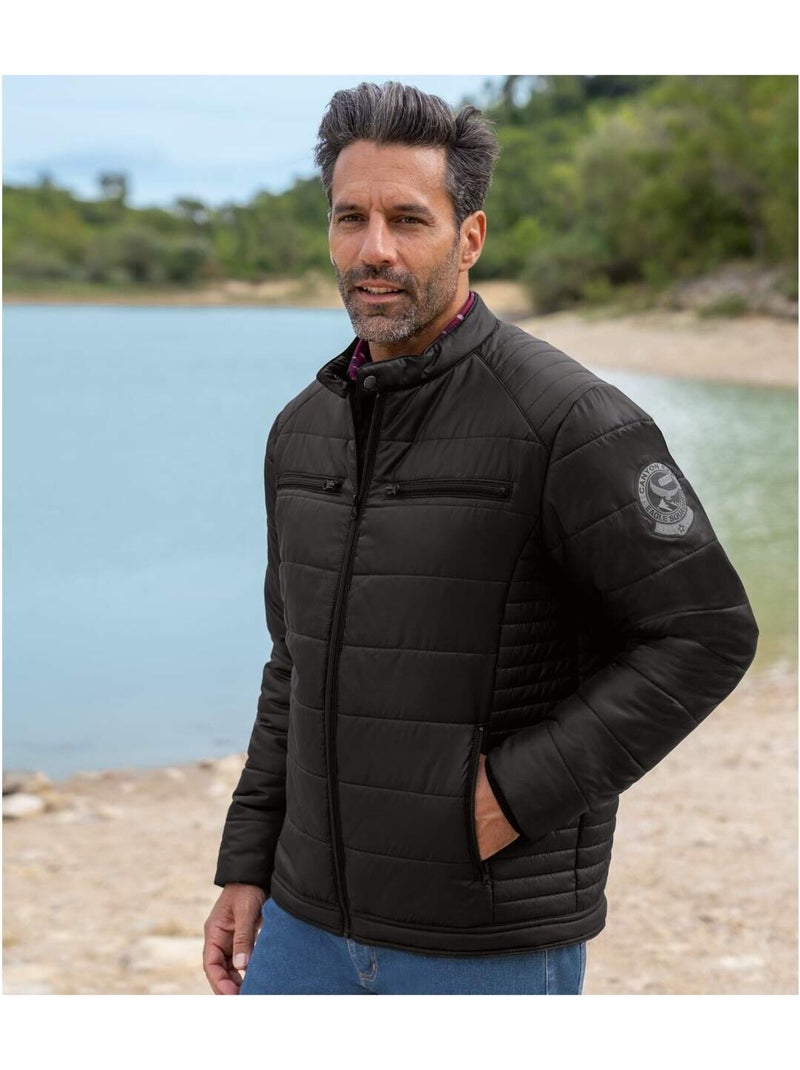 Doudoune Multipoche Biker   - ATLAS FOR MEN Noir - Kiabi