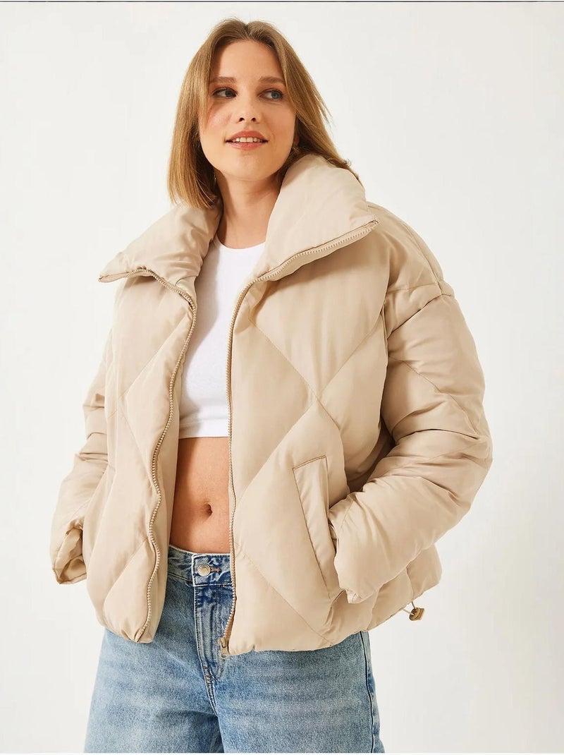 Doudoune oversize bianco lucci Beige argile - Kiabi
