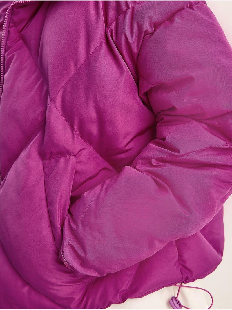 Doudoune oversize bianco lucci Magenta - Kiabi